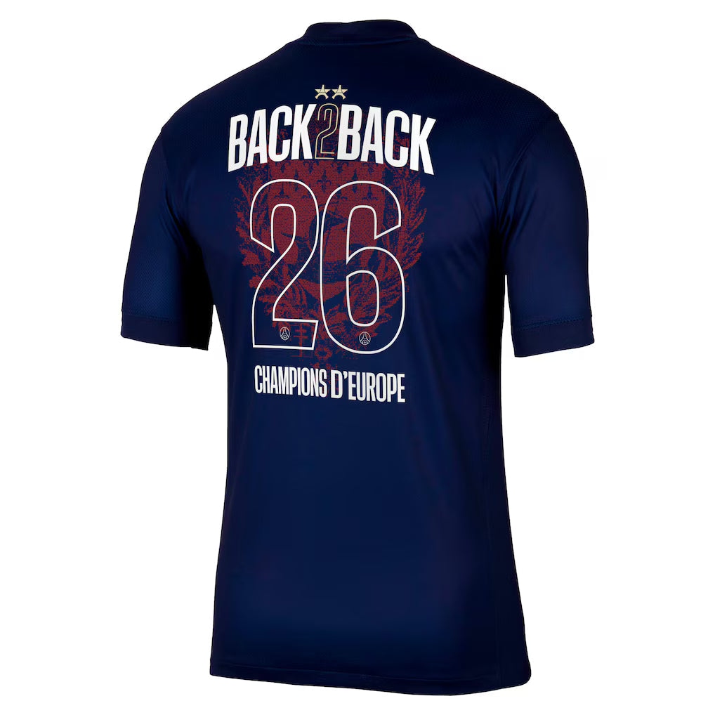 Maillot PSG Back2Back 2 étoiles, vue de face